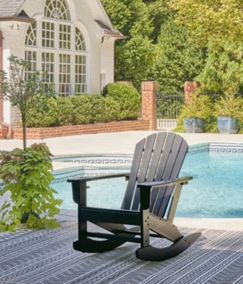 Sundown Treasure Outdoor Rocking Chair - Black Rocker Chair modern furniture Contempo Furniture