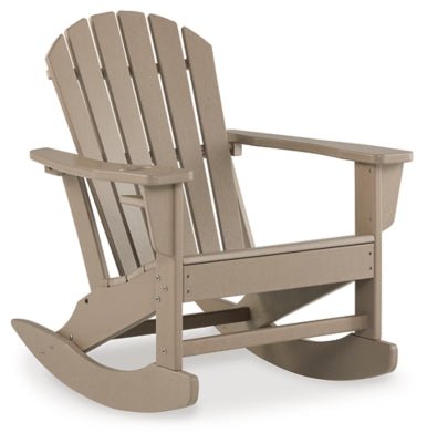 Sundown Treasure Outdoor Rocking Chair - Light Brown Rocker Chair modern furniture Contempo Furniture