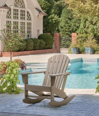 Sundown Treasure Outdoor Rocking Chair - Light Brown Rocker Chair modern furniture Contempo Furniture