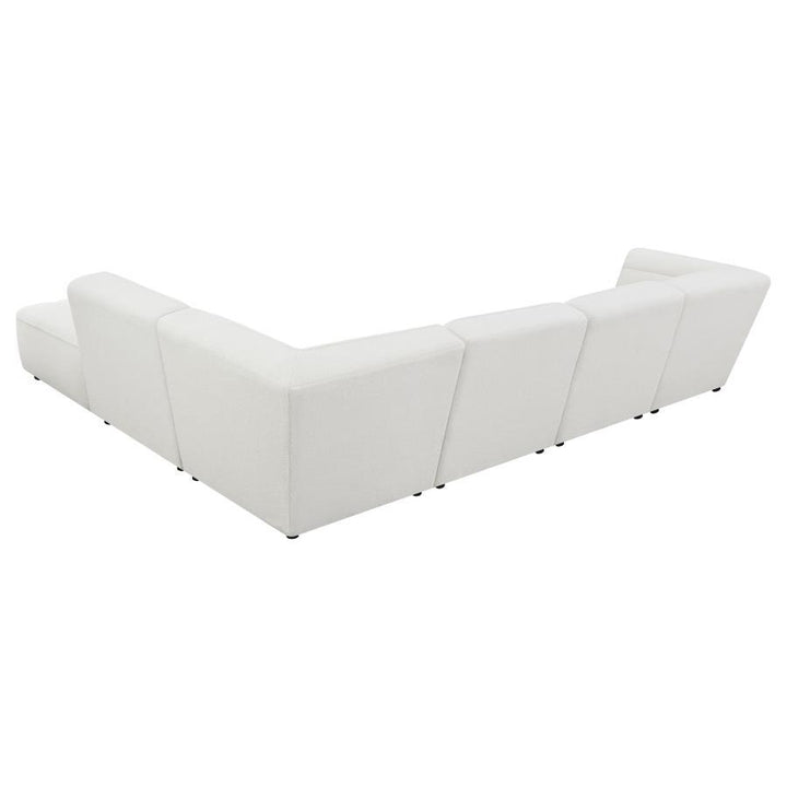 Sunny - 6 Piece Upholstered Modular Sectional Sofa - Natural Stationary Sectional modern furniture Contempo Furniture