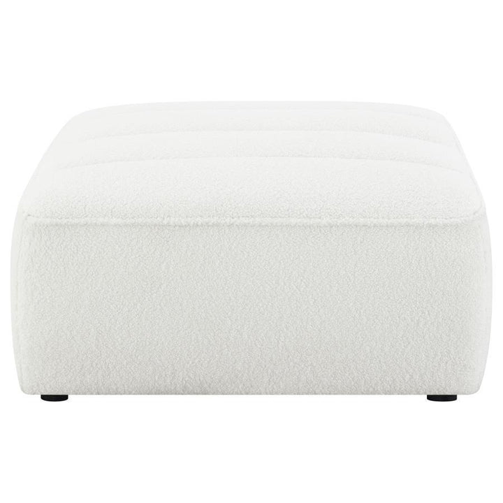 Sunny - Square Upholstered Ottoman - Natural Upholstered Ottoman modern furniture Contempo Furniture