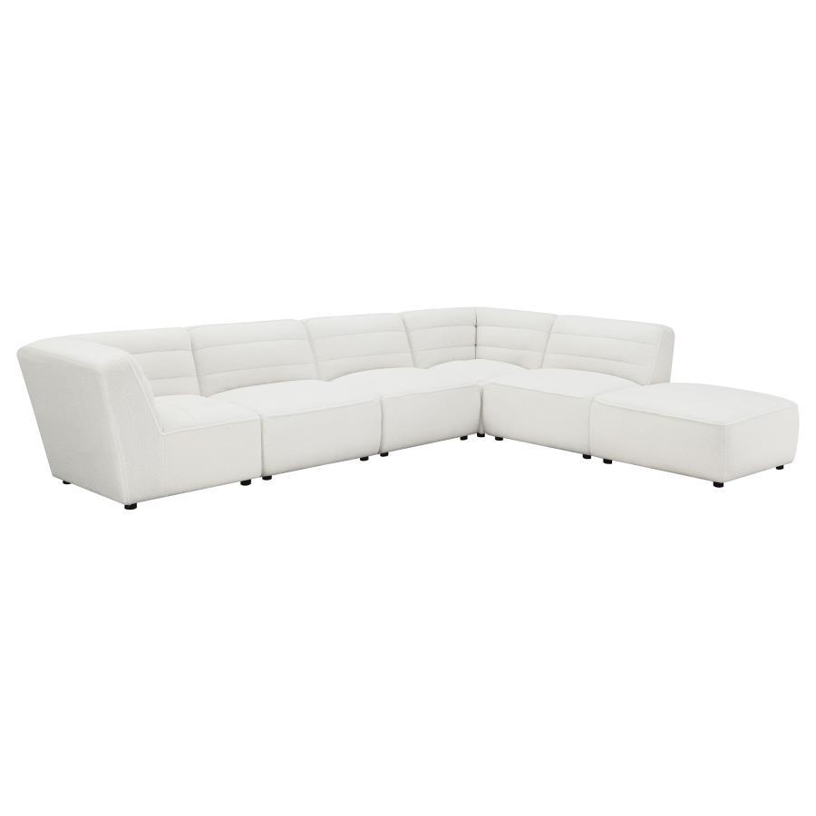 Sunny - Upholstered Armless Chair Natural - Ivory Stationary Chair modern furniture Contempo Furniture