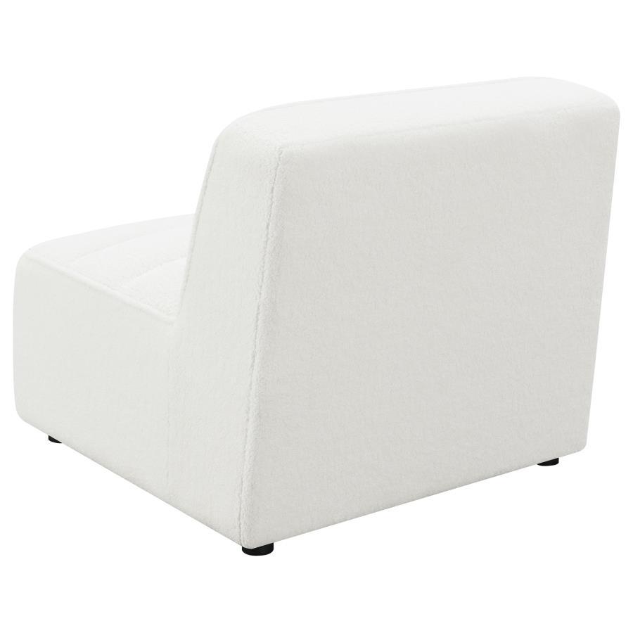 Sunny - Upholstered Armless Chair Natural - Ivory Stationary Chair modern furniture Contempo Furniture