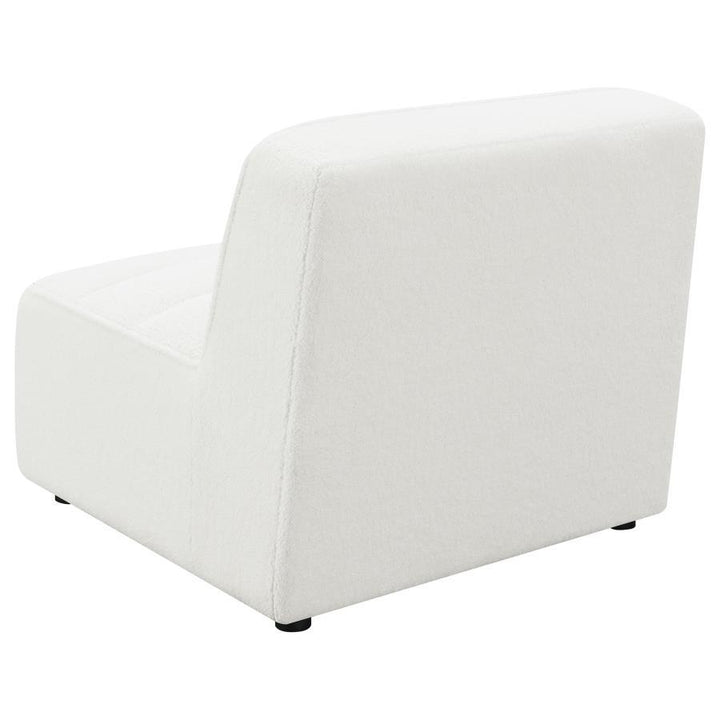 Sunny - Upholstered Armless Chair Natural - Ivory Stationary Chair modern furniture Contempo Furniture