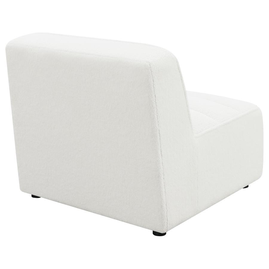Sunny - Upholstered Armless Chair Natural - Ivory Stationary Chair modern furniture Contempo Furniture