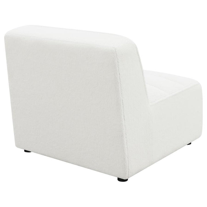 Sunny - Upholstered Armless Chair Natural - Ivory Stationary Chair modern furniture Contempo Furniture