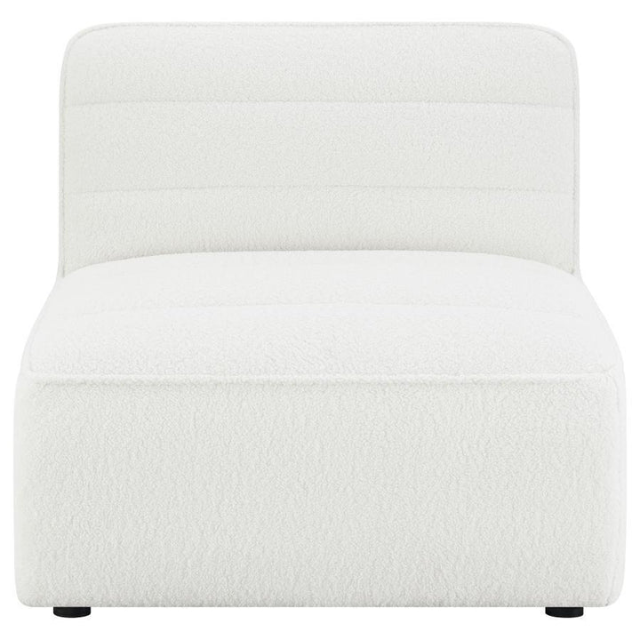 Sunny - Upholstered Armless Chair Natural - Ivory Stationary Chair modern furniture Contempo Furniture