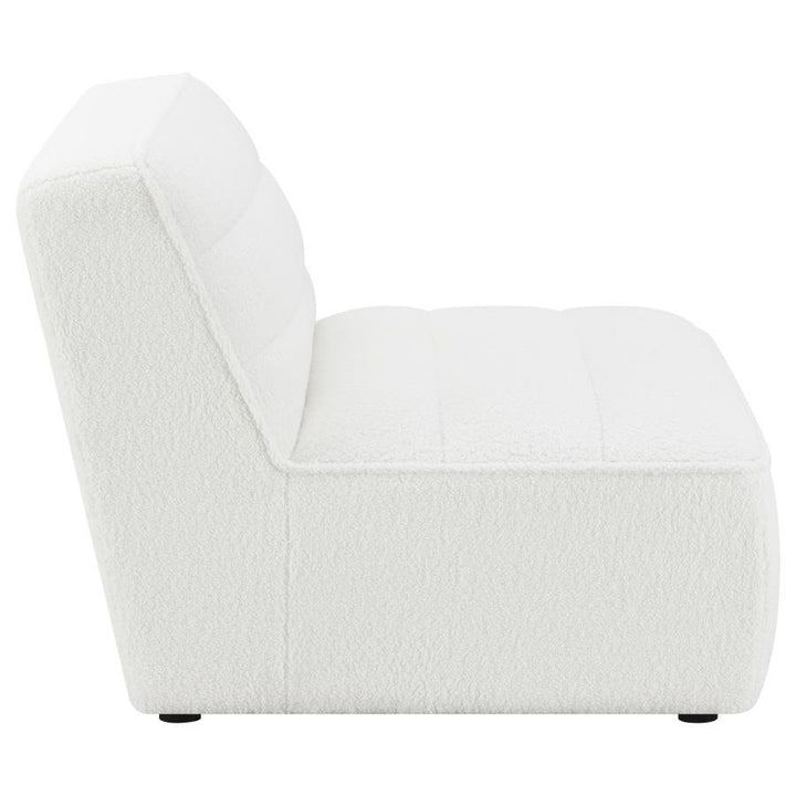 Sunny - Upholstered Armless Chair Natural - Ivory Stationary Chair modern furniture Contempo Furniture