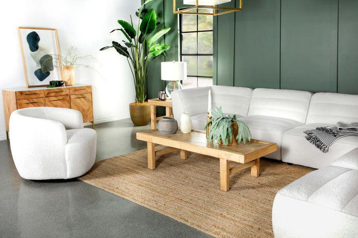 Sunny - Upholstered Corner Chair Natural - Ivory Corners modern furniture Contempo Furniture