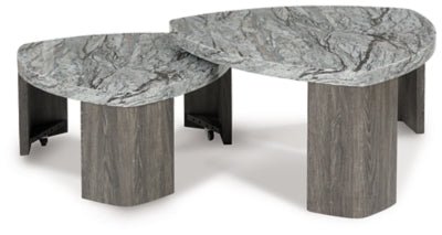 Surmour Stacked Coffee Table - Gray Nesting Table modern furniture Contempo Furniture