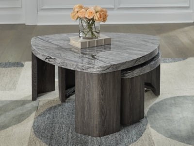 Surmour Stacked Coffee Table - Gray Nesting Table modern furniture Contempo Furniture