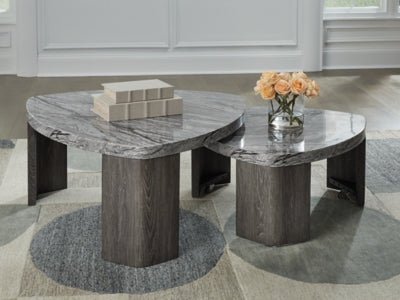 Surmour Stacked Coffee Table - Gray Nesting Table modern furniture Contempo Furniture