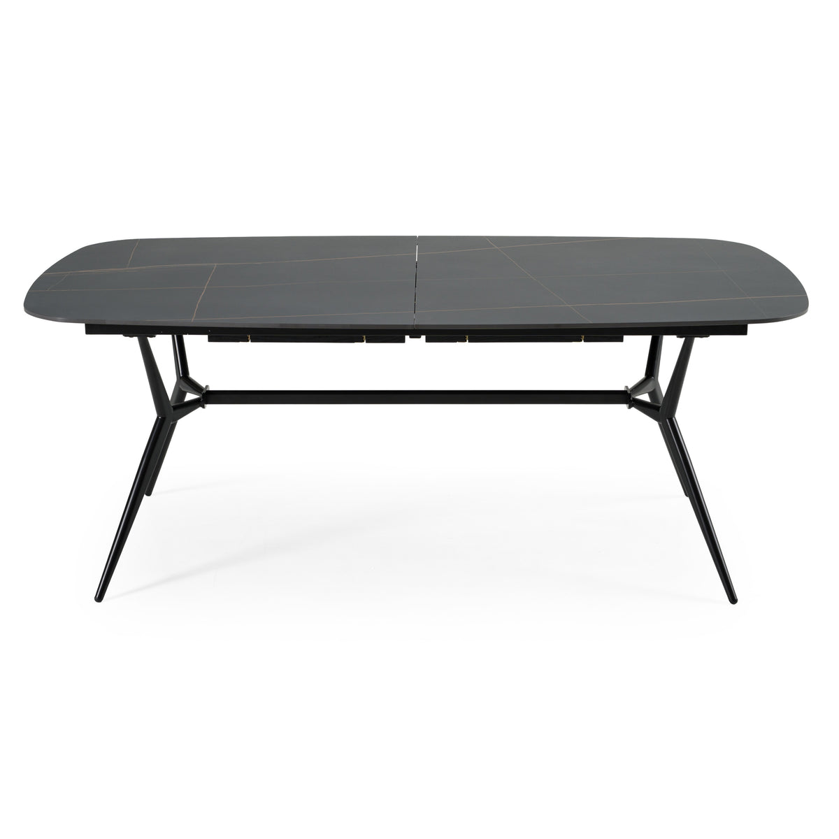 Suzie - Modern Ceramic + Black Ash Extendable Dining Table - View 4