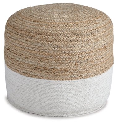 Sweed Valley Pouf - White Accent Pouf modern furniture Contempo Furniture