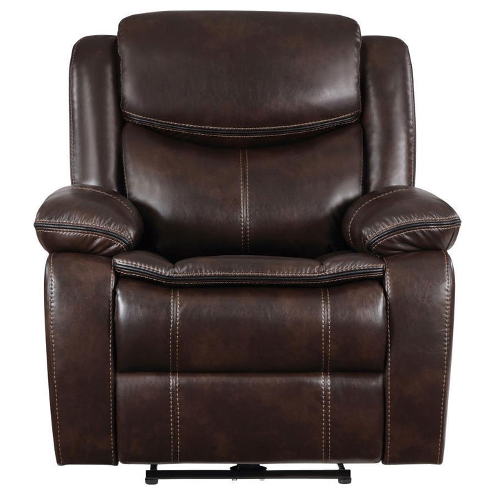 Sycamore - Upholstered Power Recliner Chair - Dark Brown Reclining Chair modern furniture Contempo Furniture