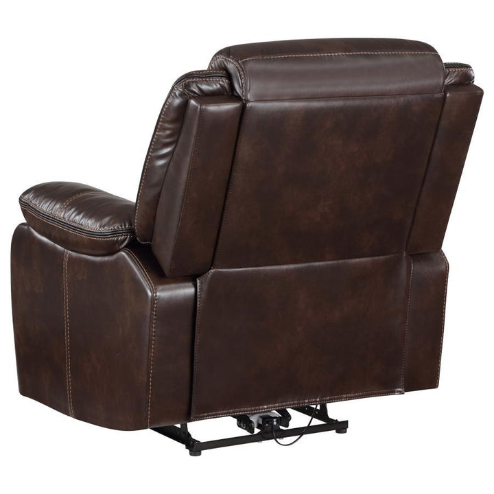 Sycamore - Upholstered Power Recliner Chair - Dark Brown Reclining Chair modern furniture Contempo Furniture