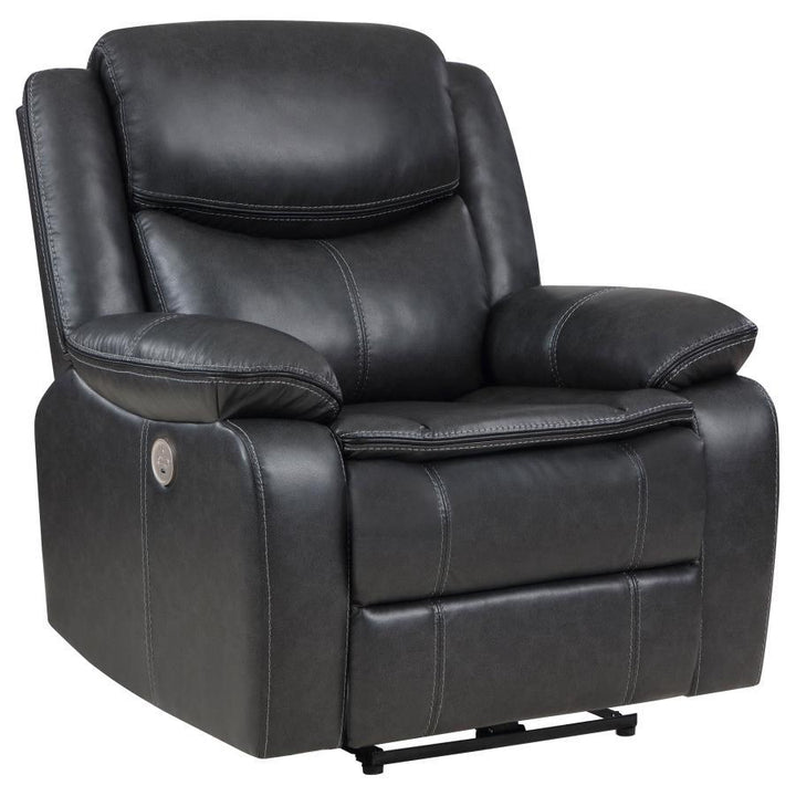 Sycamore - Upholstered Power Recliner Chair - Dark Gray Reclining Chair modern furniture Contempo Furniture