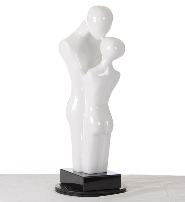 Love - Modern White Polyresin Sculpture
