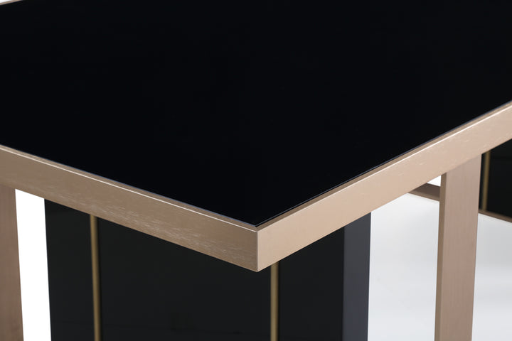 Cartier Modern Black  and  Rosegold Dining Table