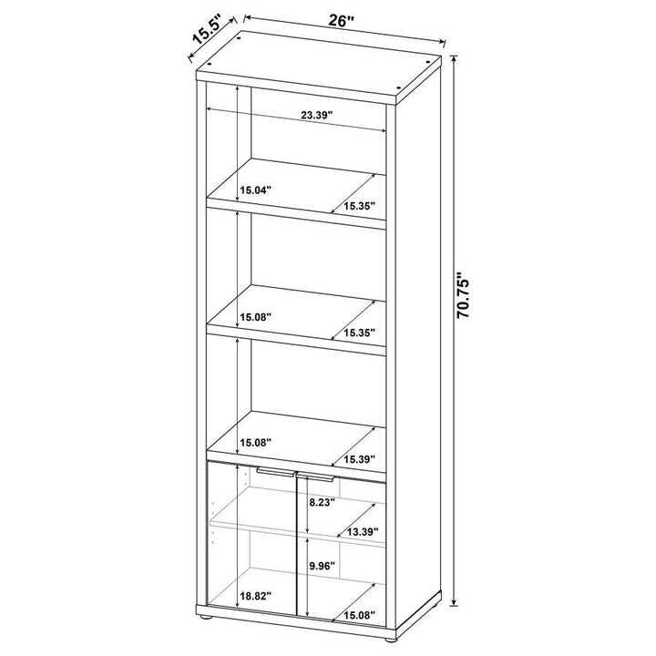 Tabby - 3 - Shelf Engineered Wood Media Tower - Mango Piers modern furniture Contempo Furniture