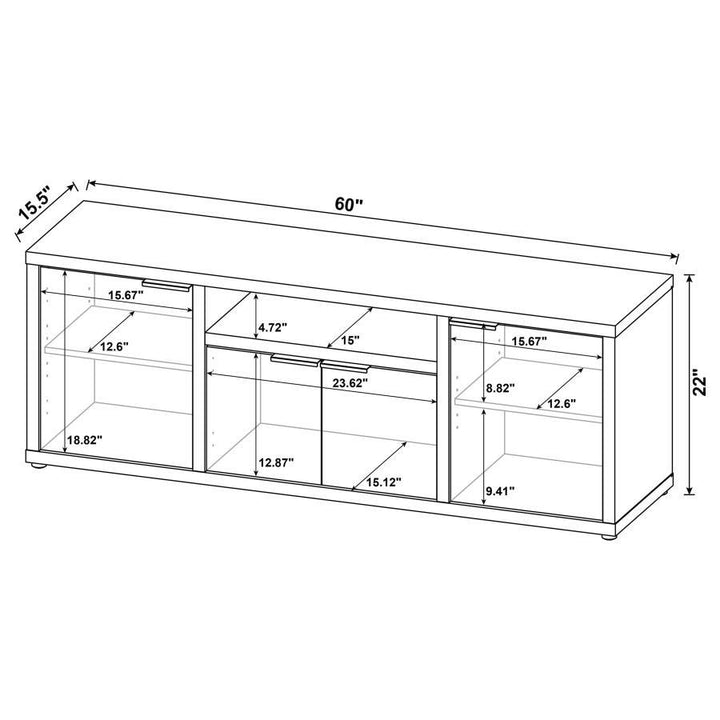 Tabby - 4 Door Engineered Wood TV Stand - Mango TV Stand modern furniture Contempo Furniture