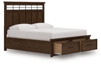 Taffenbrook California King Panel Storage Bed - Light Brown Storage Bed modern furniture Contempo Furniture