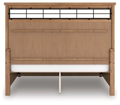 Taffenbrook California King Panel Storage Bed - Light Brown Storage Bed modern furniture Contempo Furniture