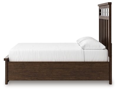 Taffenbrook California King Panel Storage Bed - Light Brown Storage Bed modern furniture Contempo Furniture