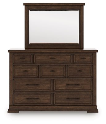 Taffenbrook Dresser and Mirror - Light Brown Dresser & Mirror modern furniture Contempo Furniture