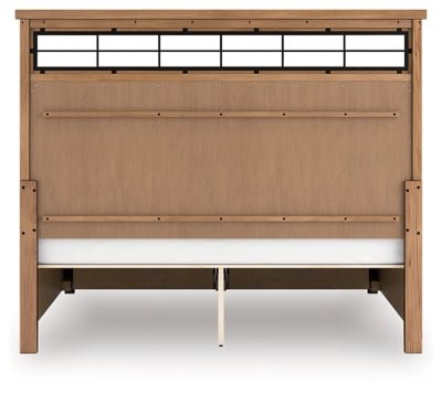 Taffenbrook King Panel Storage Bed - Light Brown Storage Bed modern furniture Contempo Furniture