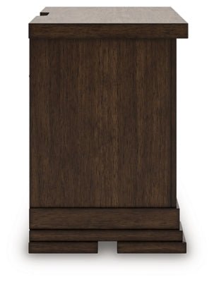 Taffenbrook Nightstand - Light Brown Nightstand w/ Charging Station modern furniture Contempo Furniture
