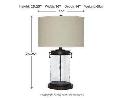 Tailynn Table Lamp - Dark Brown Table Lamp modern furniture Contempo Furniture