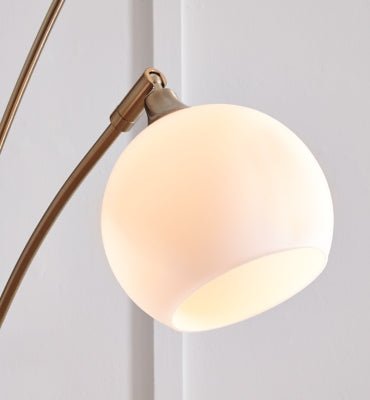 Taliya Arc Lamp - White Floor Lamp modern furniture Contempo Furniture