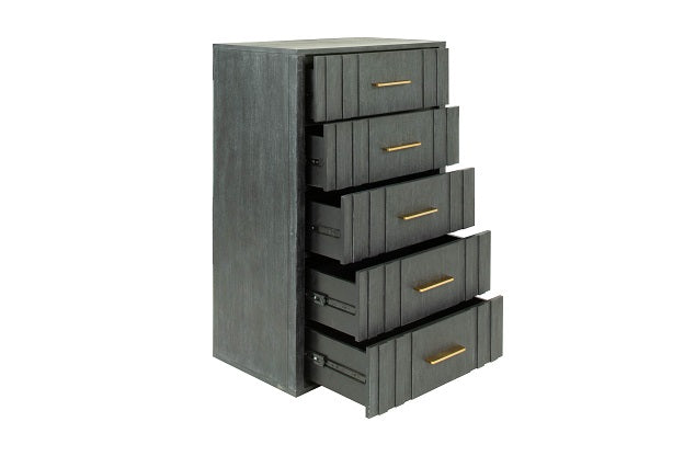 Manchester- Contemporary Dark Grey Chest - View 3