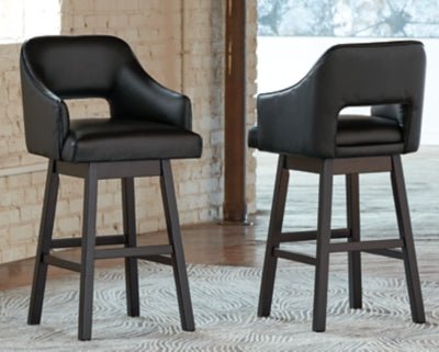 Tallenger Bar Height Bar Stool - Black Stool Set modern furniture Contempo Furniture