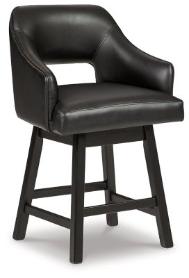 Tallenger Counter Height Bar Stool - Black Stool Set modern furniture Contempo Furniture