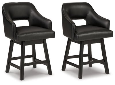 Tallenger Counter Height Bar Stool - Black Stool Set modern furniture Contempo Furniture