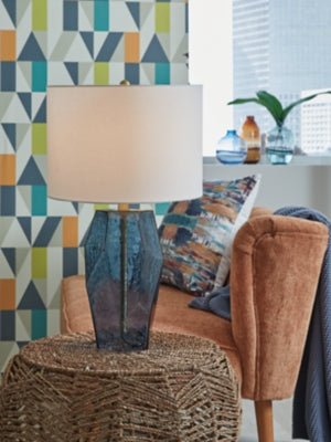 Tallow Table Lamp - Blue Table Lamp modern furniture Contempo Furniture