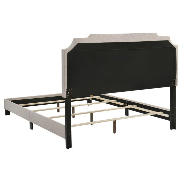 Tamarac - Upholstered Queen Panel Bed - Beige Upholstered Bed modern furniture Contempo Furniture