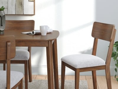 Tameride Dining Table and 4 Chairs (Set of 5) - Dark Brown 5 Piece Dining Room Set modern furniture Contempo Furniture