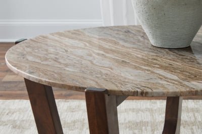 Tanidore Coffee Table - Light Brown Coffee Table modern furniture Contempo Furniture