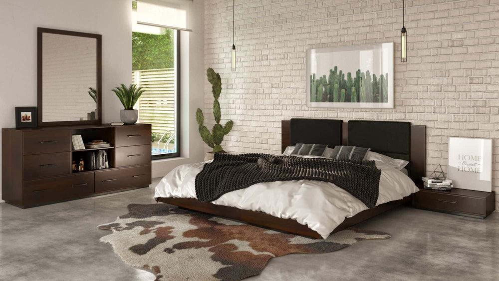 Fantasia - Contemporary Dark Walnut Mirror - View 2