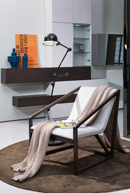 Taranto - Modern Grey Eco-Leather Lounge Chair