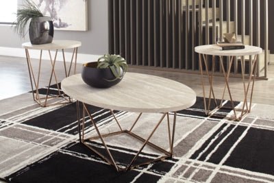 Tarica Table (Set of 3) - White Table Set modern furniture Contempo Furniture