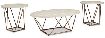 Tarica Table (Set of 3) - White Table Set modern furniture Contempo Furniture