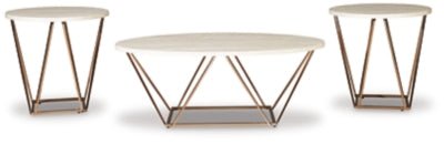 Tarica Table (Set of 3) - White Table Set modern furniture Contempo Furniture