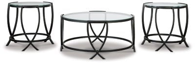 Tarrin Table (Set of 3) - Black Table Set modern furniture Contempo Furniture