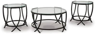 Tarrin Table (Set of 3) - Black Table Set modern furniture Contempo Furniture