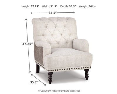 Tartonelle Accent Chair - Pearl Silver Accent Chair modern furniture Contempo Furniture