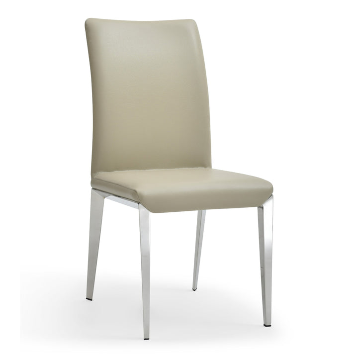 Taryn - Modern Light Grey + Stainless Steel Dining Chair (Set of 2)